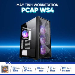 PC Build for Workstation - PCAP WS4 ( CPU Ryzen 9 7950X | 16 Nhân 32 Luồng | 16GB DDR5 | RTX 3060 | 480GB SSD | 750W PSU | Tản nhiệt nước Corsair 360 RGB )