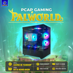 PCAP Gaming Palworld ( Core i5-13400F 10C16T / 16GB DualChannel / RTX4060 / SSD 500GB / PSU 650w / Tản nhiệt RGB )