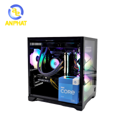 PCAP AQUA BLACK (I5 13400 10C16T / RTX 3060 12GB / 8GB DDR4 / 500GB NVMe /  650W 80Plus / Case Bể Cá Full Kính / WaterCooling RGB)