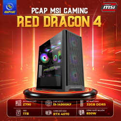 PCAP MSI GAMING RED DRAGON 4 A.I ( i9-14900KF | RAM 32GB DDR5 |  RTX 4070 | 1TB | 850W) - Cấu hình MSI Build PC sẵn dành cho Fan Rồng Đỏ