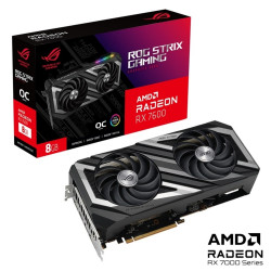 VGA Asus ROG Strix Radeon RX 7600 OC 8GB GDDR6 (ROG-STRIX-RX7600-O8G-GAMING)