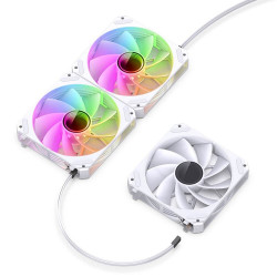Bộ 3 Quạt JONSBO ZG-120WR WHITE (3in1, Cánh Đảo Chiều, Ghép nối không dây) 
