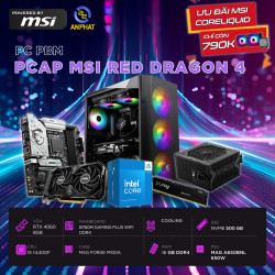 PCAP MSI RED DRAGON 4 ( I5 14400F - RTX 4060 8GB - 16GB RAM - 500GB SSD) POWERED BY MSI