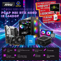 PCAP MSI RTX 4060 8GB RED DRAGON 4 (i5 14400F - 16GB RAM - 500GB SSD) POWERED BY MSI