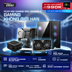 PCAP MSI GAMING RED DRAGON 2 ( i5 14400F | 16GB DDR5 | RTX 4060 | SSD 500GB | PSU 650w )