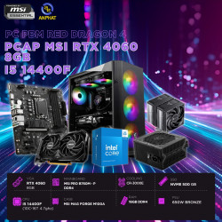 PCAP MSI RTX 4060 8GB RED DRAGON 4 (i5 14400F - 16GB RAM - 500GB SSD) POWERED BY MSI