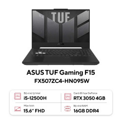 Laptop Asus TUF Gaming F15 FX507ZC4-HN095W (Intel Core i5-12500H |RTX 3050 | 16GB | 512GB | 15.6 inch FHD |  Win 11 | Xám)