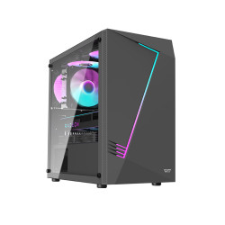 Vỏ Case máy tính Darkflash AL390 Black (MATX, Led ARGB, Màu Đen)