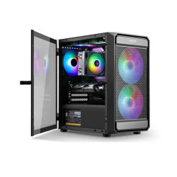 Vỏ Case SEGOTEP Artist 2F RGB Black (Sẵn 2 Fan RGB mặt trước | M-ATX | Cửa bản lề)