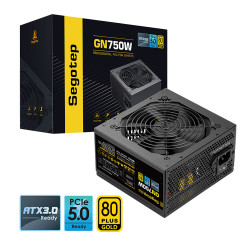 Nguồn máy tính SEGOTEP GN750W (750W - 80 Plus Gold - ATX3.0+PCIE 5.0 - Black)