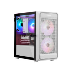 Vỏ Case SEGOTEP Artist 2F RGB White (Sẵn 2 Fan RGB mặt trước | M-ATX | Cửa bản lề)