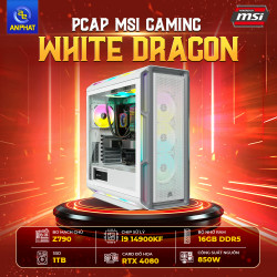 PCAP MSI GAMING WHITE DRAGON A.I ( i9 14900KF | 16GB DDR5 | RTX4080 | 1TB SSD | PSU 850W | Tản nhiệt nước RGB )