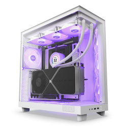 Vỏ Case NZXT H6 FLOW RGB ALL WHITE ( MID Tower, 3 Fan RGB, Màu Trắng)