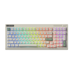 Bàn phím cơ FL-Esports OG98 White Green 3 Mode Kailh Ice Silver switch