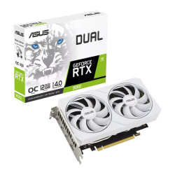 VGA ASUS Dual GeForce RTX 3060 White OC 12GB GDDR6 (DUAL-RTX3060-O12G-WHITE)