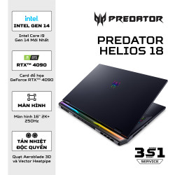 Laptop Acer Predator Helios 18 PH18-72-908N NH.QP4SV.001 (Intel Core i9-14900HX | 32GB | 4TB | RTX 4090 16GB | 18 inch 2K)