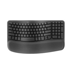 Bàn Phím Không Dây LOGITECH WAVE KEYS ERGONOMIC GRAPHITE (USB Logi Bolt/Bluetooth ) - 920-012281