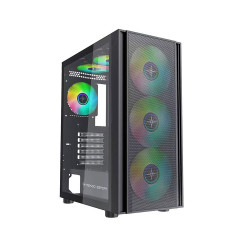 Vỏ Case Máy Tính KENOO ESPORT EM700 - 3F MESH BLACK (EATX, Màu Đen, 3 Fan RGB)