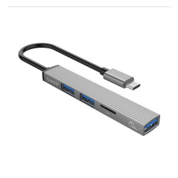 Bộ chia Type C ra 4 cổng USB ORICO 3.0, 2.0 - AH-12F-GY-BP