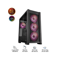 VỎ CASE ASUS TUF GAMING GT302 ARGB BLACK (EATX,4 FAN 140 ARGB,MÀU ĐEN)
