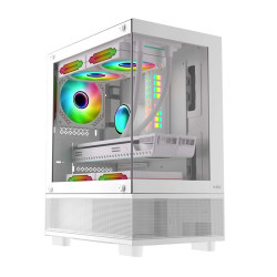 Vỏ case MIK AETHER WHITE ( MATX, Màu Trắng) Case Bể Cá 