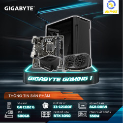 PCAP GIGABYTE GAMING 1 ( i3 12100F | RTX3050 6GB | 16GB DDR4 | SSD 500GB | PSU 550W )