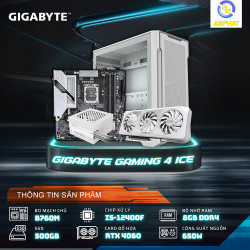 PCAP GIGABYTE GAMING A.I 4 ICE ( i5 12400F | RTX 4060 | 16GB DDR4 | SSD 500GB | PSU 650W )