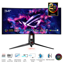 Màn Hình Gaming ASUS ROG Swift OLED PG34WCDM (33.94 inch - WQHD - WOLED - 0.03ms - 240Hz)