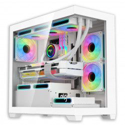 VỎ CASE AIGO C218M WHITE ( MATX, Màu Trắng, Case Bể Cá)