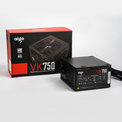 Nguồn máy tính AIGO VK750 - 750W (85 Plus/ Active PFC/ Single Rail)