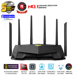 Bộ phát wifi 6 Asus TUF Gaming AX6000 (Chuẩn AX/ AX6000Mbps/ 6 Ăng-ten ngoài/ Wifi Mesh/ 80 User)