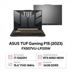 Laptop ASUS TUF Gaming F15 FX507VU-LP315W (Intel Core i7-13620H |RTX 4050 | 16GB | 512GB |  15.6 inch FHD | Win 11 | Xám)