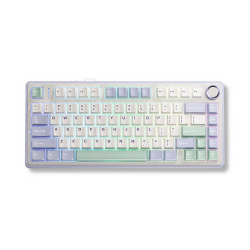 Bàn phím cơ AULA F75 3 Mode Snow Blue Grey Wood V3 switch