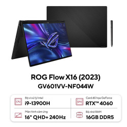 Laptop ASUS ROG Flow X16 GV601VV-NF044W (Intel Core i9-13900H |RTX 4060 8GB | 16GB | 1TB |  16 inch WQXGA 240Hz | Cảm ứng | Win 11 | Đen)