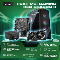 PCAP MSI GAMING RED DRAGON 8 ( i5-12400F | 16GB DDR4 | RTX 3060 | SSD 500GB | PSU CST 550W) - Cấu hình MSI Build PC sẵn dành cho Fan Rồng Đỏ