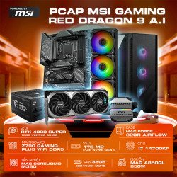 PCAP MSI GAMING RED DRAGON 9 A.I (i7-14700KF | 32GB DDR5 | RTX 4080 Super | 1000GB | 850W | Tản nhiệt nước MSI 360) - Cấu hình MSI Build PC sẵn dành cho Fan Rồng Đỏ