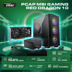 PCAP MSI GAMING RED DRAGON 10 (Ryzen5 Upto 4,1Ghz | 16GB DDR4 | RTX 3050 | SSD 500GB | PSU 550W) - Cấu hình MSI Build PC sẵn dành cho Fan Rồng Đỏ