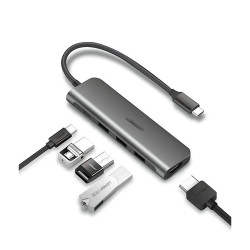 Bộ chuyển đổi USB-C sang 3*USB 3.0+HDMI+3.5mm Ugreen ( 80132)