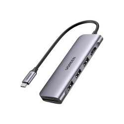 Bộ chuyển đổi USB-C sang 2*USB 3.0+HDMI, SD TF hỗ trợ 4K Ugreen (60383)