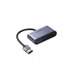 Cáp chuyển đổi USB 3.0 sang HDMI+VGA 1080/60Hz Ugreen (20518)