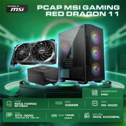 PCAP MSI GAMING RED DRAGON 11 ( Ryzen5 4500 Upto 4,1Ghz | 16GB DDR4 | RTX 3060 |SSD 500GB | PSU 550W ) - Cấu hình MSI Build PC sẵn dành cho Fan Rồng Đỏ