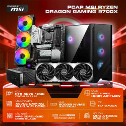 PCAP MSI Ryzen Dragon GAMING 9700x (Ryzen7 9700x Upto 5.5Ghz 8 nhân / 16 luồng | RTX4070 | 32GB DDR5 | SSD 1TB | PSU 1000W)