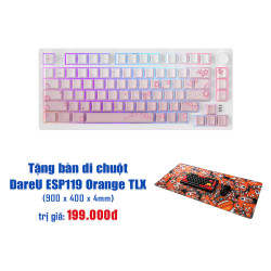Bàn phím cơ DareU EK75 Pro Triple Mode Sakura Pink DareU Dream switch