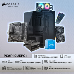 PCAP iCuePC 1 ( Core i5 12400F | 16GB DDR4 | 500GB NVME| RTX 4060 | Case Corsair | PSU 750W | Tản nước Corsair 240 ARGB)