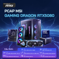 PCAP MSI GAMING RED DRAGON RTX5080 ( Ultra7 265KF | 32GB DDR5 | RTX 5080 | SSD 500GB | PSU 1000w | Tản nước ARGB 360 )