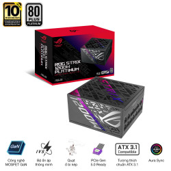 Nguồn máy tính ASUS ROG STRIX GAMING 1200P (1200W, ATX 3.1, PCIe 5.0, 80 Plus Plantinum, Full Modular, 10 năm bảo hành)