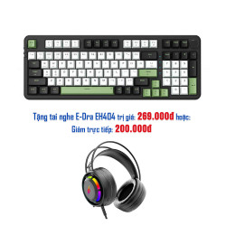 Bàn phím cơ E-DRA EK398W Black Blueberry Linear switch