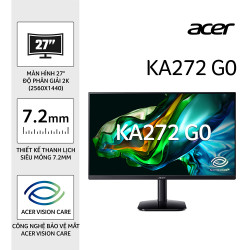 Màn Hình Acer KA272 G0 UM.HX2SV.003 (27 inch - IPS - FHD - 120Hz - 1ms - Speaker)
