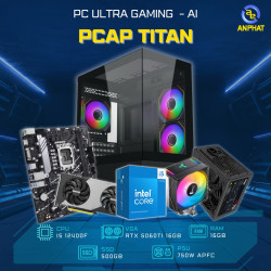 PC ULTRA GAMING AI - PCAP TITAN ( I5 12400F - RTX 5060 Ti 16GB - 16GB RAM - 500GB SSD)