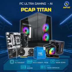 PC ULTRA GAMING AI - PCAP TITAN ( I5 14600KF - RTX 5060 Ti 16GB - 16GB RAM - 500GB SSD)